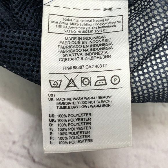 Adidas Men Full Zip Windbreaker Jacket Mesh Lined Size XL Extra Large M107 -19 - Picture 11 of 16